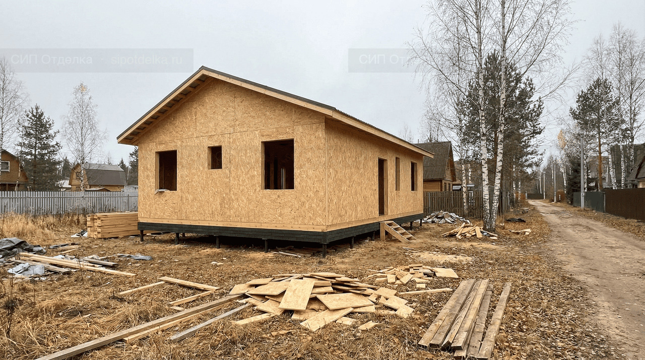 Коттедж из СИП-панелей 123 м² — Сиверский, Гатчинский район, комплектация ПОЛНЫЙ